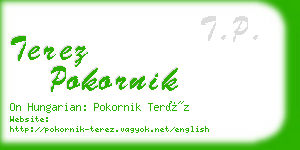 terez pokornik business card